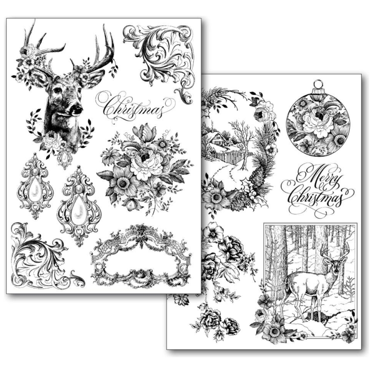 Sweet_Christmas_1024x1024 ΕΛΆΦΙΑ STAMPERIA - ΧΑΡΤΊ ΜΕΤΑΦΟΡΆΣ DFTR076 - Εικόνα 1