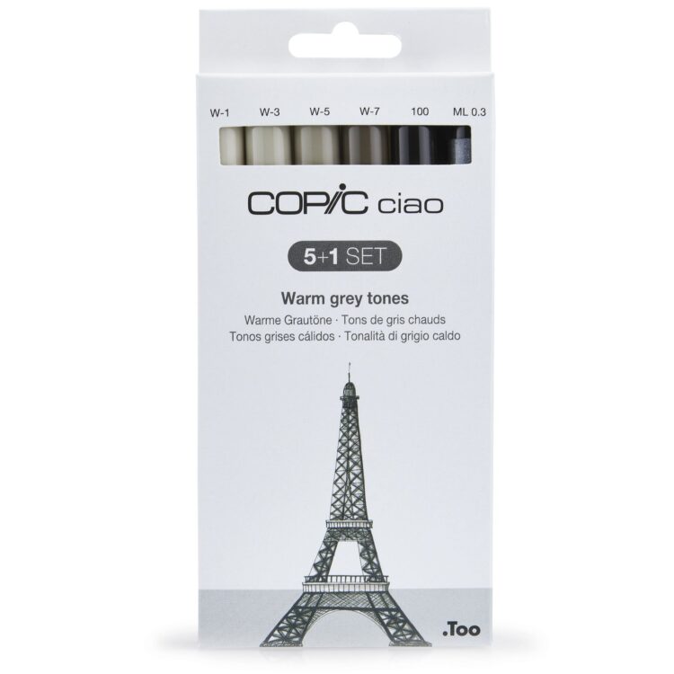 220565 ΣΕΤ COPIC CIAO - 5+1 ΖΕΣΤΟΊ ΓΚΡΙ ΤΌΝΟΙ - Εικόνα 1