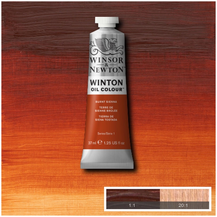 W&N WINTON ΛΑΔΟΜΠΟΓΙΆ 37 ML. - SIENNA ΨΗΤΌ - Εικόνα 1
