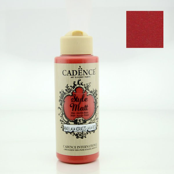 904300 CADENCE ΑΚΡΥΛΙΚΌ ΧΡΏΜΑ ΜΑΤ 120 ML. - ΛΆΒΑ ΚΌΚΚΙΝΟ 9043 - Εικόνα 1