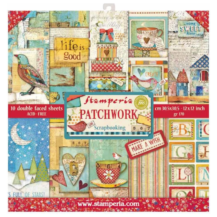 SBBL49_1 ΜΠΛΟΚ ΧΑΡΤΙΟΥ STAMPERIA PATCHWORK 30.5/30.5CM - SBBL49 - Εικόνα 1
