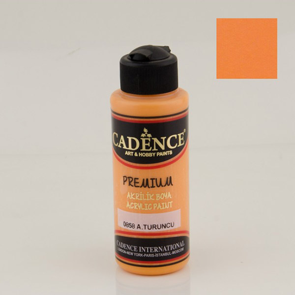 085800 CADENCE ΑΚΡΥΛΙΚΌ ΧΡΏΜΑ PREMIUM 120 ML. - ΑΝΟΙΧΤΌ ΠΟΡΤΟΚΑΛΊ 0858 - Εικόνα 1