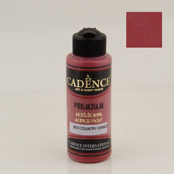 951000 CADENCE ΑΚΡΥΛΙΚΌ ΧΡΏΜΑ PREMIUM 120 ML. - ΧΏΡΑ ΚΌΚΚΙΝΟ 9510 - Εικόνα 1