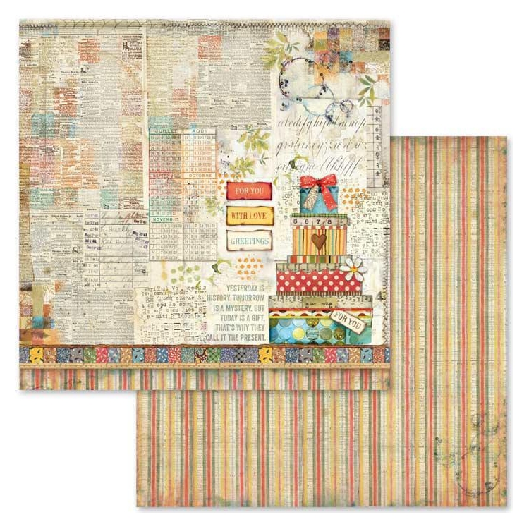 SBB571 STAMPERIA ΧΡΙΣΤΟΥΓΕΝΝΙΑΤΙΚΟ ΧΑΡΤΟΝΙ PATCHWORK 30.5/30.5CM - SBB571 - Εικόνα 1