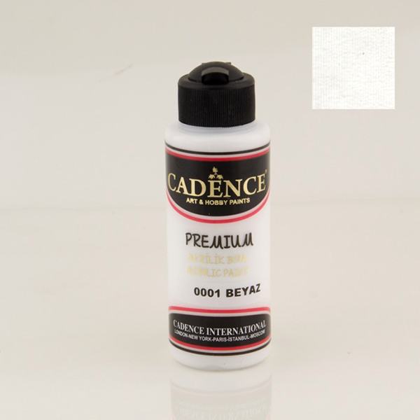 001032 CADENCE ΑΚΡΥΛΙΚΌ ΧΡΏΜΑ PREMIUM 120 ML. - ΛΕΥΚΌ 0001 - Εικόνα 1
