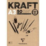 CLAIREFONTAINE ΜΠΛΟΚ ΜΕ ΧΑΡΤΙ ΚΡΑΦΤ 29.7/42, 50 L.120 G