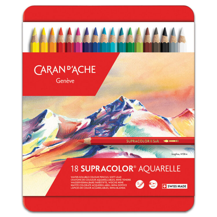 CARAN D'ACHE ΜΟΛΎΒΙΑ ΑΚΟΥΑΡΈΛΑΣ SUPRACOLOR SET 18 CV - Εικόνα 1