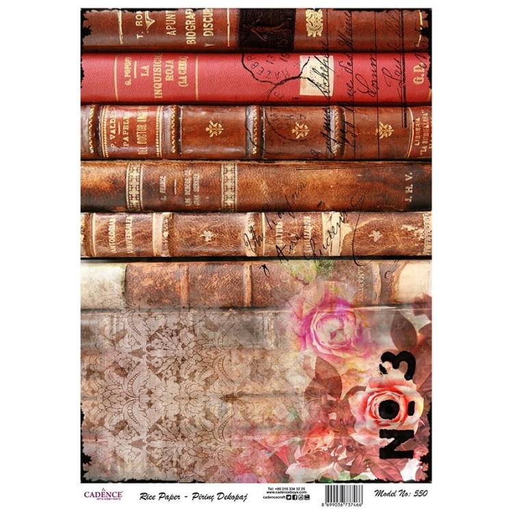 550 ΡΥΖΙΛΟΧΑΡΤΟ CADENCE DECOUPAGE A4 - 550 - Εικόνα 1