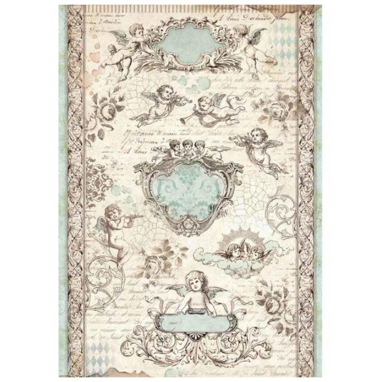 DFSA4320 ΡΙΖΌΧΑΡΤΟ STAMPERIA ANGELS DECOUPAGE A4 - DFSA4320 - Εικόνα 1