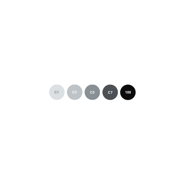 ΣΕΤ COPIC CIAO - 5+1 ΨΥΧΡΟΊ ΓΚΡΙ ΤΌΝΟΙ - Εικόνα 2