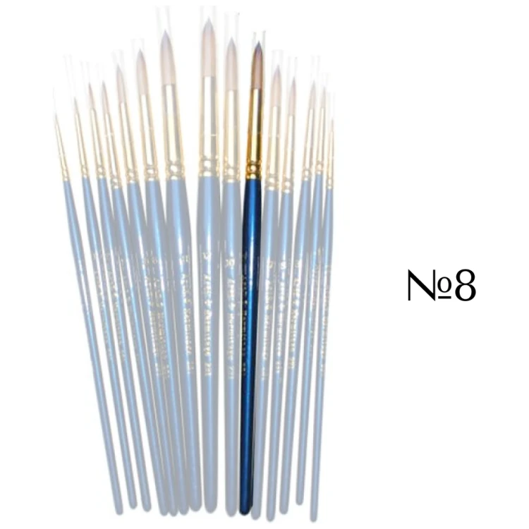 231008 HERMITAGE BRUSH ΣΥΝΘΕΤΙΚΟ ΣΤΡΟΓΓΥΛΟ No8 - Εικόνα 1
