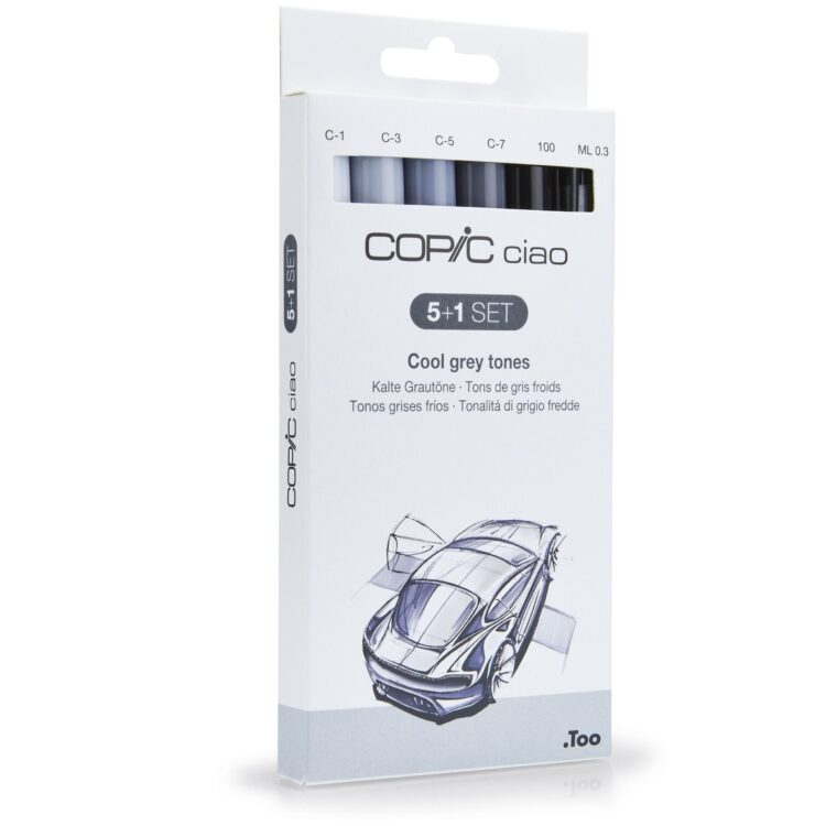 220554 ΣΕΤ COPIC CIAO - 5+1 ΨΥΧΡΟΊ ΓΚΡΙ ΤΌΝΟΙ - Εικόνα 1