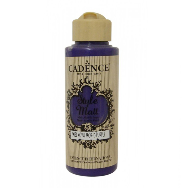 902101 CADENCE ΑΚΡΥΛΙΚΌ ΧΡΏΜΑ ΜΑΤ 120 ML. - ΣΚΟΎΡΟ ΜΩΒ 9021 - Εικόνα 1