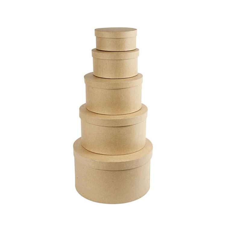 CREATIV kragla kutia ot papiemashe s kapak CREATIV ΣΤΡΟΓΓΥΛΟ PAPIER-MÂCHÉ BOX ΜΕ ΚΑΠΑΚΙ 35/19CM - 26466 - Εικόνα 1