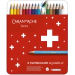 CARAN D'ACHE ΜΟΛΎΒΙΑ ΑΚΟΥΑΡΈΛΑΣ SWISSCOLOR ΣΕΤ 18 CV