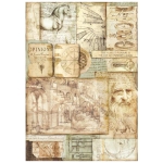 STAMPERIA LEONARDO ARTWORKS DECOUPAGE PAPER A3 - DFSA3046