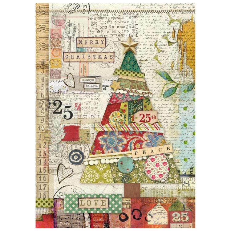 STAMPERIA ΧΡΙΣΤΟΥΓΕΝΝΙΆΤΙΚΕΣ ΕΥΧΈΣ DECOUPAGE ΧΑΡΤΊ A4 - DFSA4406 - Εικόνα 1