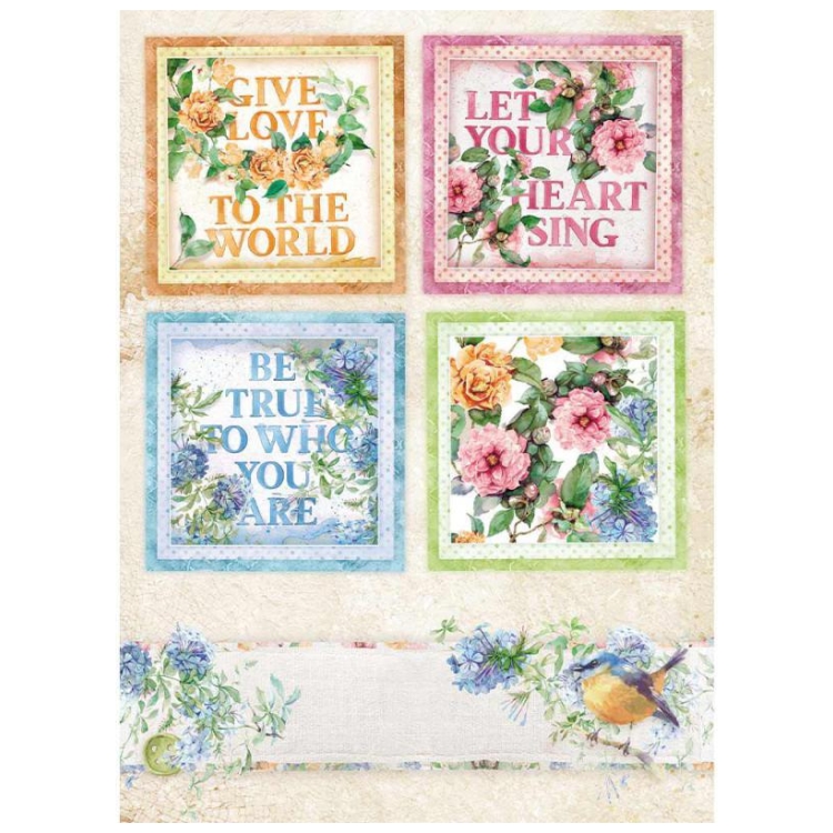DFSA4418 STAMPERIA FLOWERS FOR YOU DECOUPAGE PAPER A4 - DFSA4418 - Εικόνα 1