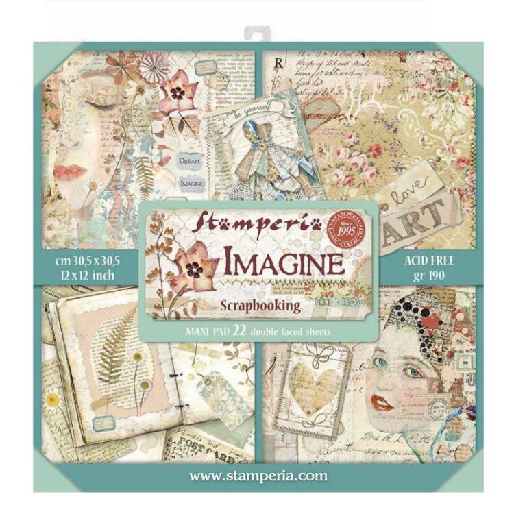 SBBXL04 ΜΠΛΟΚ ΧΑΡΤΙΟΥ STAMPERIA IMAGINE 30,5/30,5 CM - SBBXL04 - Εικόνα 1