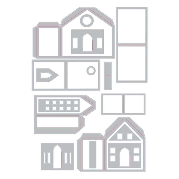 SIZZIX THINLITS ΚΟΜΜΈΝΕΣ ΓΡΟΘΙΈΣ - PAPER VILLAGE - Εικόνα 2