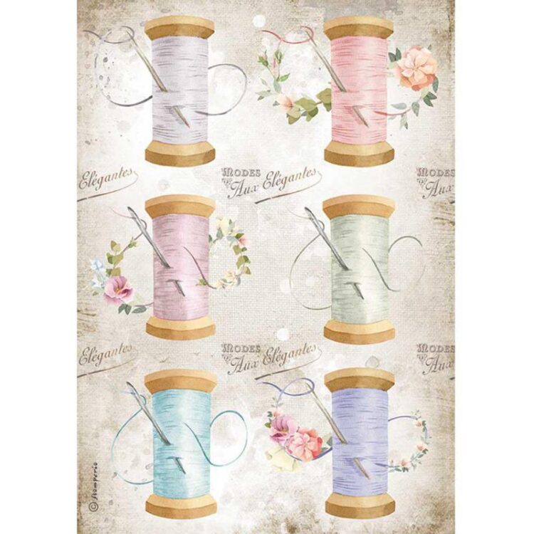 DFSA4567 STAMPERIA THREADS DECOUPAGE ΡΙΖΌΧΑΡΤΟ A4 - DFSA4567 - Εικόνα 1