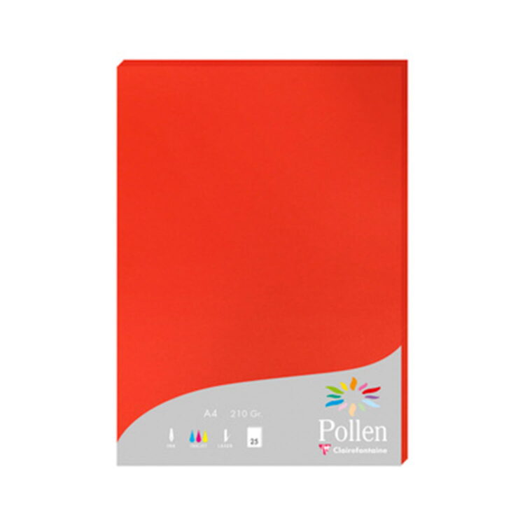 CLAIREFONTAINE ΧΑΡΤΊ A4 120 G - ΚΌΚΚΙΝΟ ΚΟΡΑΛΊ - Εικόνα 1