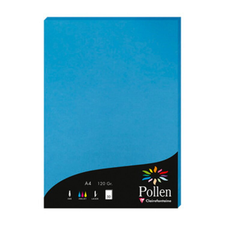 pollen_red17 CLAIREFONTAINE ΧΑΡΤΊ A4 210 G - ΜΠΛΕ ΤΥΡΚΟΥΆΖ - Εικόνα 1