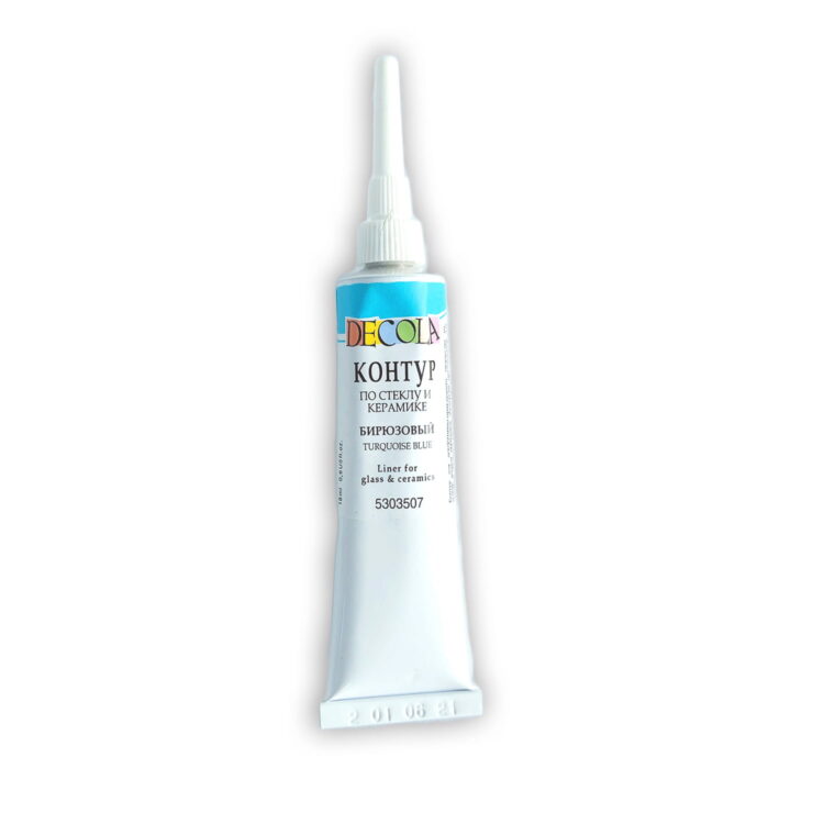 DECOLA kontur za staklo i keramika 18 ml. - tyurkoaz_530507 DECOLA CONTOUR ΓΙΑ ΓΥΑΛΊ ΚΑΙ ΚΕΡΑΜΙΚΆ 18 ML. -ΤΥΡΚΟΥΆΖ - Εικόνα 1