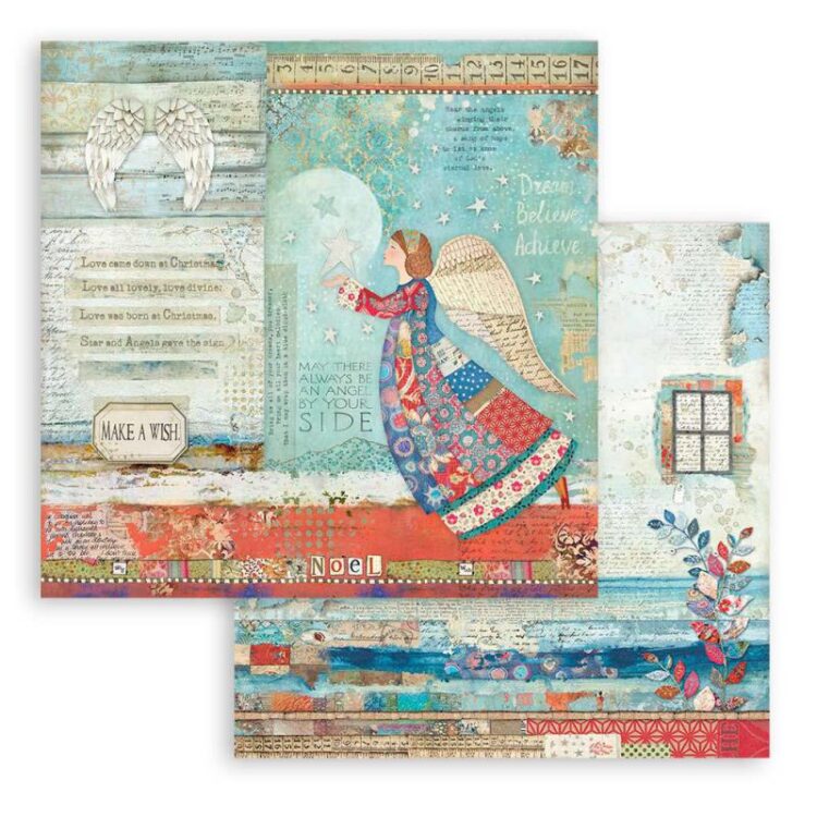 STAMPERIA ΧΡΙΣΤΟΥΓΕΝΝΙΑΤΙΚΟ ΧΑΡΤΟΝΙ PATCHWORK 31.5/30.5CM - SBB807 - Εικόνα 1