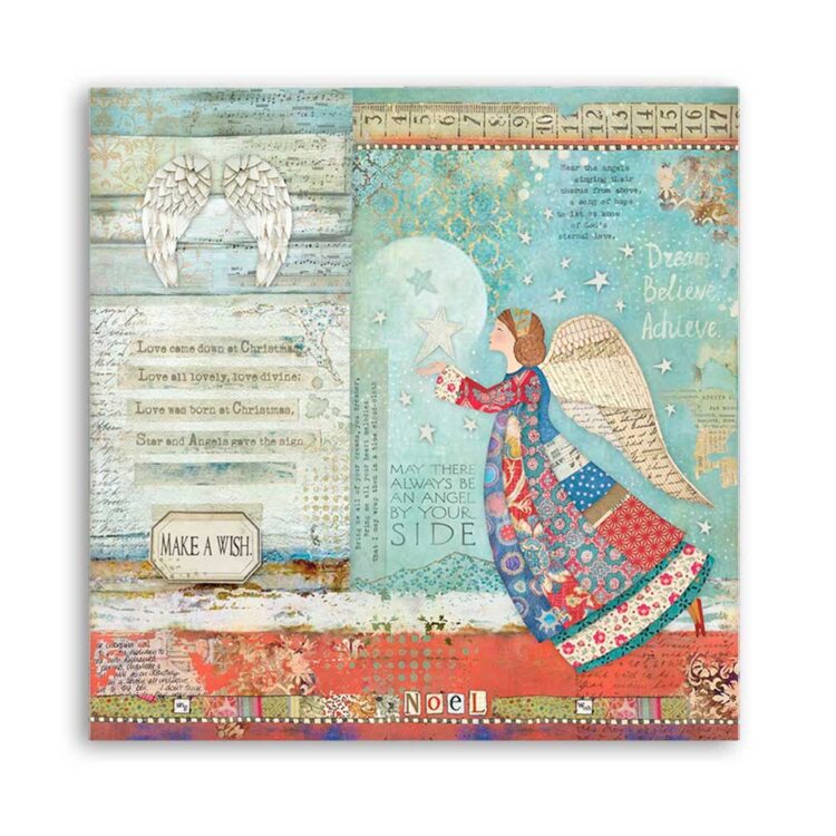 STAMPERIA ΧΡΙΣΤΟΥΓΕΝΝΙΑΤΙΚΟ ΧΑΡΤΟΝΙ PATCHWORK 31.5/30.5CM - SBB807 - Εικόνα 3