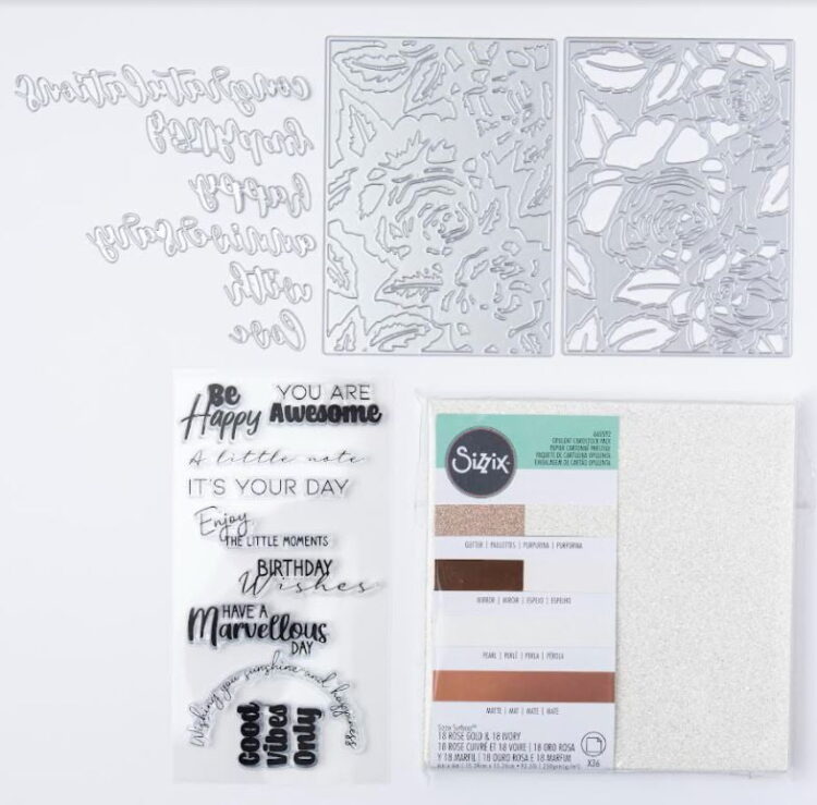 SIZZIX BIG SHOT STARTER KIT LIMITED EDITION ΓΚΡΙ &; ΡΟΖ ΧΡΥΣΟ - Εικόνα 5