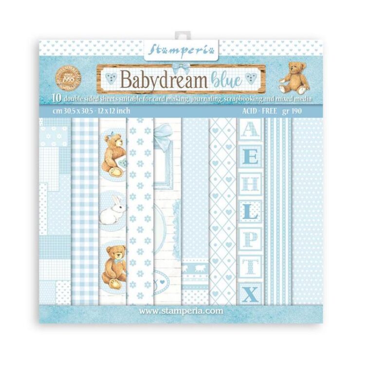full_SBBL106_1 STAMPERIA BABYDREAM ΜΠΛΕ ΧΆΡΤΙΝΟ ΜΠΛΟΚ 30.5/30.5CM - SBBL106 - Εικόνα 1