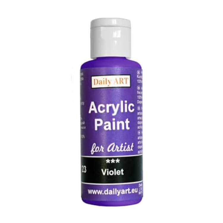 191004 DAILY ART ΑΚΡΥΛΙΚΌ ΧΡΏΜΑ PREMIUM CRAFT 50ML - ΜΩΒ - Εικόνα 1