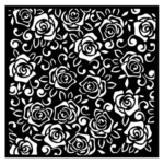 STAMPERIA ROSE PARFUM STENCIL - ΜΟΤΊΒΟ 18 X 18 CM - KSTDQ-76