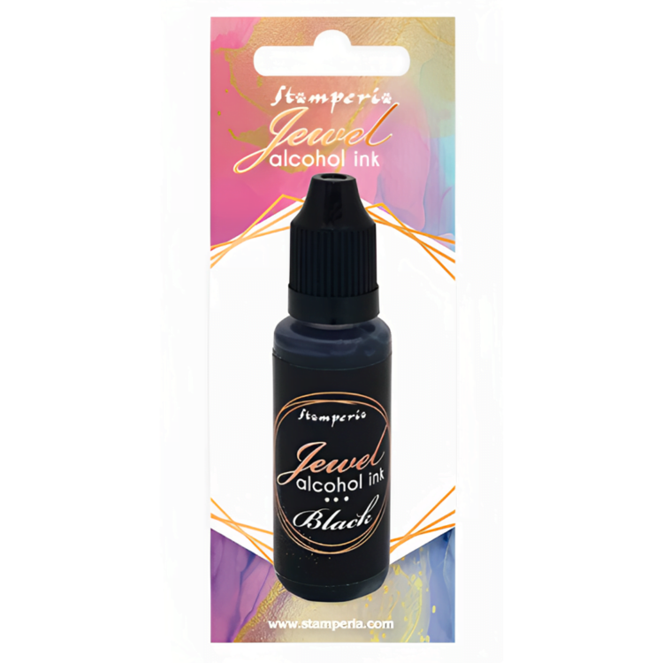 σφραγίδα μαύρη επεξεργασία STAMPERIA JEWEL ΜΕΛΆΝΙ ΑΛΚΟΌΛΗΣ 18 ML - KAD013 ΜΑΎΡΟ - Εικόνα 1