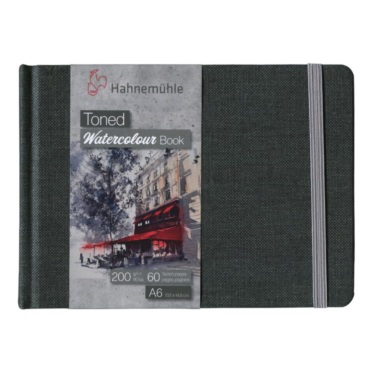 a 6 toned gray HAHNEMUHLE TONED WATERCOLOUR BOOK GREY 200G, A6, 60 ΣΕΛ. - Εικόνα 1