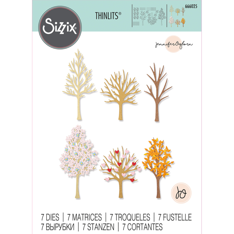 SIZZIX THINLITS CUT DIES - ΕΠΟΧΙΑΚΆ ΔΈΝΤΡΑ 666025 - Εικόνα 1