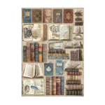 STAMPERIA VINTAGE ΒΙΒΛΙΟΘΗΚΗ DECOUPAGE ΧΑΡΤΙ A4 - DFSA4755