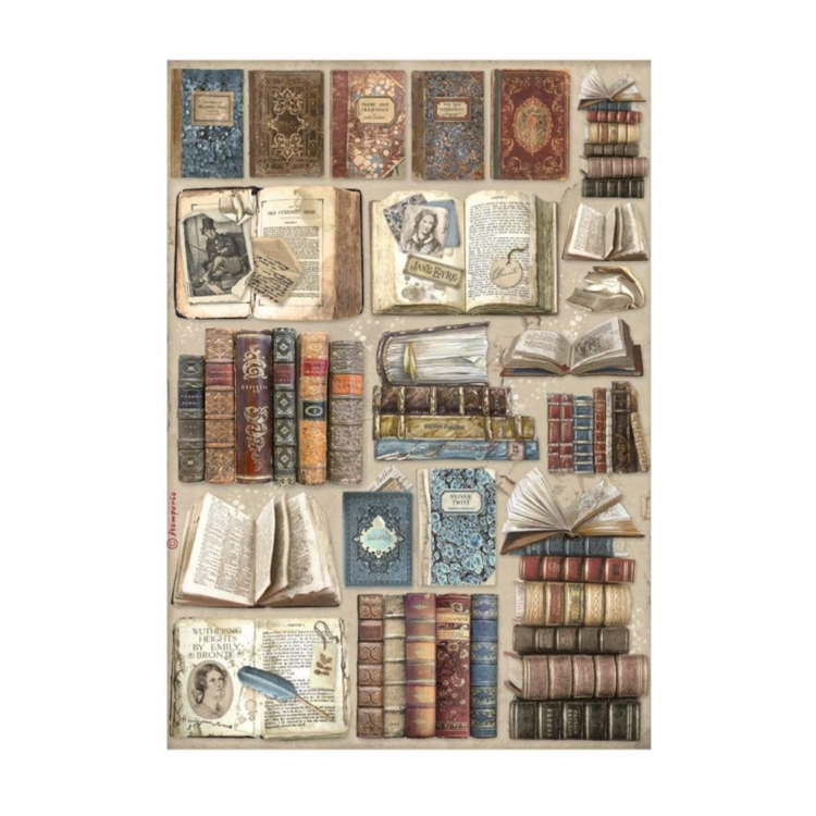 DFSA4755 STAMPERIA VINTAGE ΒΙΒΛΙΟΘΗΚΗ DECOUPAGE ΧΑΡΤΙ A4 - DFSA4755 - Εικόνα 1