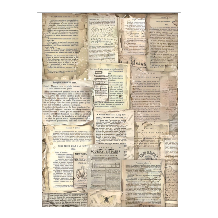 DFSA4758 STAMPERIA VINTAGE ΒΙΒΛΙΟΘΗΚΗ DECOUPAGE ΧΑΡΤΙ A4 - DFSA4758 - Εικόνα 1