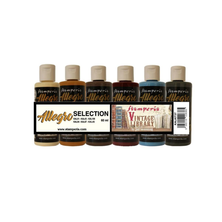 KALKIT37 STAMPERIA VINTAGE LIBRABY ΑΚΡΥΛΙΚΑ ΧΡΩΜΑΤΑ 6X60ML - KALKIT37 - Εικόνα 1
