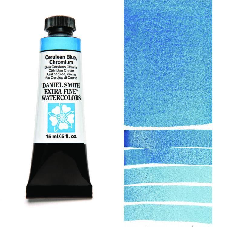 284600021_CER BLU CHRO__WC_15ml_tube_swatch DANIEL SMITH ΒΑΦΉ ΑΚΟΥΑΡΈΛΑΣ 15ML - CERULEAN BLUE CH 284600021 - Εικόνα 1