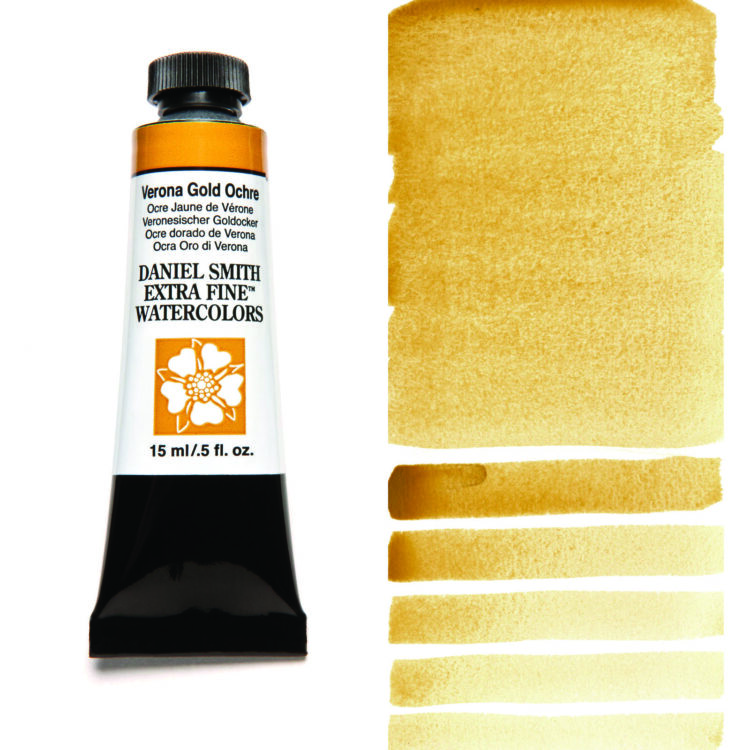 284600123_VER GLD OCH__WC_15ml_tube_swatch DANIEL SMITH ΒΑΦΉ ΑΚΟΥΑΡΈΛΑΣ 15ML - VER GOLD OCHRE 284600123 - Εικόνα 1