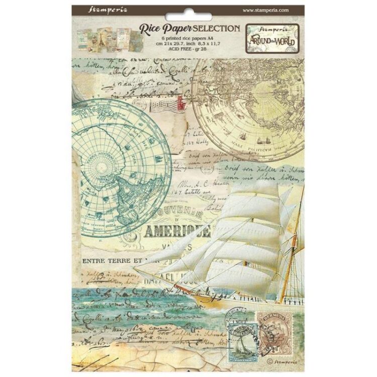 full_DFSA4XAW_1 STAMPERIAA ΣΕ ΌΛΟ ΤΟΝ ΚΌΣΜΟ DECOUPAGE ΧΑΡΤΊ 6PCS.A4 DFSA4XAW - Εικόνα 1