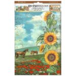 STAMPERIA SUNFLOWER ART DECOUPAGE ΧΑΡΤΊ 6ΤΜΧ. Α4 DFSA4XSF