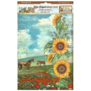 STAMPERIA SUNFLOWER ART DECOUPAGE ΧΑΡΤΊ 6ΤΜΧ. Α4 DFSA4XSF