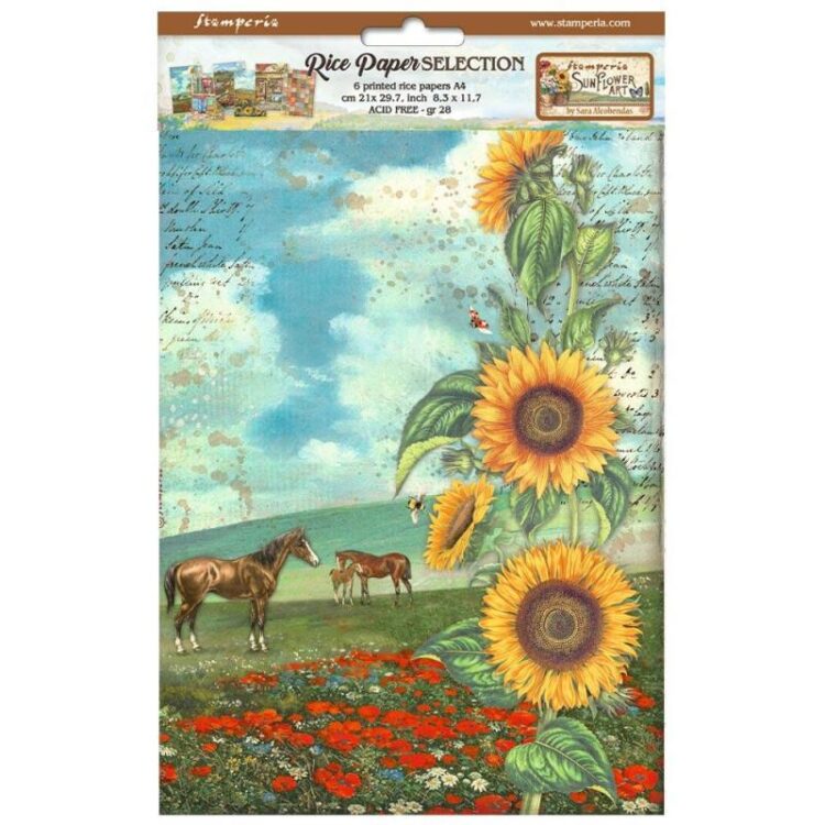full_DFSA4XSF_1 STAMPERIA SUNFLOWER ART DECOUPAGE ΧΑΡΤΊ 6ΤΜΧ. Α4 DFSA4XSF - Εικόνα 1