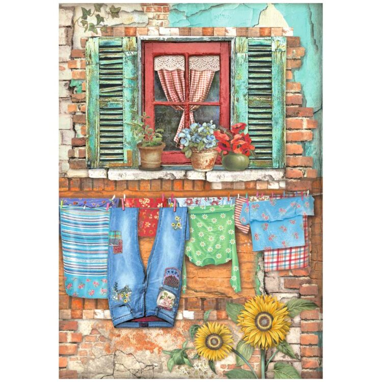 STAMPERIA SUNFLOWER ART DECOUPAGE ΧΑΡΤΊ 6ΤΜΧ. Α4 DFSA4XSF - Εικόνα 3