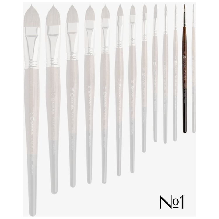 ESCODA BRUSH VERSATIL DARK BROWN ΣΥΝΘΕΤΙΚΑ ΣΤΡΟΓΓΥΛΟ 1540 No1 - Εικόνα 1