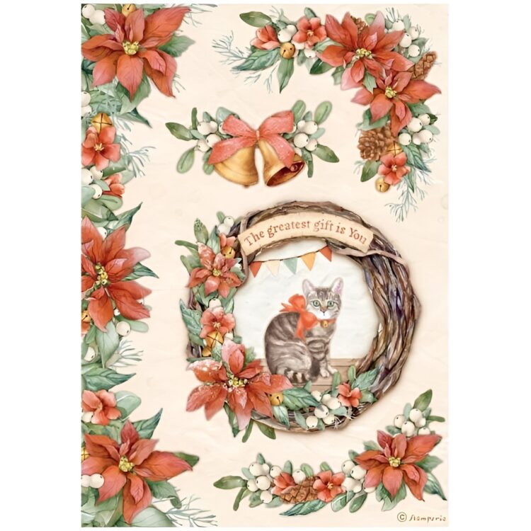 DFSA4803 STAMPERIA CHRISTMAS DECOUPAGE ΡΙΖΌΧΑΡΤΟ Α4 - DFSA4803 - Εικόνα 1